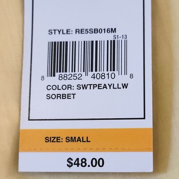 Relativity Yellow Embroidered 3/4 Sleeve Sheer 100% Cotton Summer Blouse Size S - Picture 8 of 10